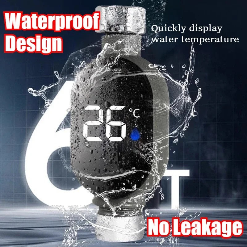 Black Bathroom Led Display 0℃~99℃ Home Water Shower Thermometer Water Accurate Temperature Measurement Meter Bathroom
